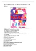 Exam (elaborations) Maternity & Women’s Health Care.  Maternity and Women's Health Care, ISBN: 9780323556293
