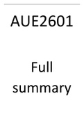 AUE2601 Full summary 2022