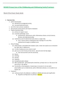 Week 8 Final Exam Study Guide - NR602 / NR-602 / NR 602 (Latest) : Primary Care of the Childbearing and Childrearing Family Practicum - Chamberlain