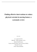 Systematic Review - Reducing Physical Restraint
