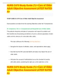 NURS C475 Study Guide &lpar;7&rpar;-1 Care of Older Adult Objective Assessment LATEST RATED A&plus;
