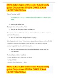 NURS C475 Care of the older Adult study guide Objectives STUDY GUIDE EXAM LATEST RATED A&plus;