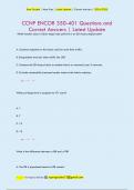 CCNP ENCOR 350-401 Questions and  Correct Answers &vert; Latest Update