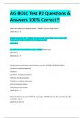 AG BOLC Test &num;2 Questions & Answers 100&percnt; Correct&excl;&excl;