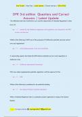 DPR 3rd edition Questions and Correct  Answers &vert; Latest Update
