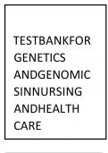 FULL TEST BANK -Genetics and Genomics in Nursing and Health Care BY: (Theresa A.Beery, M. Linda Workman and Julia A. Eggert) 2ND EDITION,2024 || ALL CHAPTERS