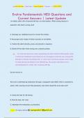 Evolve Fundamentals HESI Questions and  Correct Answers &vert; Latest Update