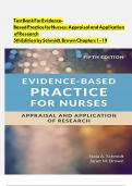  Test Bank For Evidence-Based Practice for Nurses&colon; Appraisal and Application of Research  5th Edition by Schmidt &comma;Brown Chapters 1 - 19