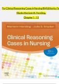Test Bank For Clinical Reasoning Cases in Nursing 8th Edition by Test Banks Mariann M&period; Harding&semi; Chapter 1-15