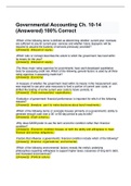 Governmental Accounting &lpar;Questions With 100&percnt; Correct Answers&rpar;
