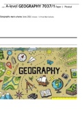 AQA A-level GEOGRAPHY 7037&sol;1 Paper 1 Physical Geography Mark scheme June 2021 Version&colon; 1&period;0 Final Mark Scheme