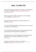  ACAS - 5&period;3 FINAL TEST QUESTIONS AND ANSWERS 2024