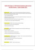 NUSC 4272 Exam 1&sol; 100 Practice Questions with Correct  Verified Answers &ndash; Latest Update 2024&period;