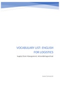 Vocabulary English for Logistics
