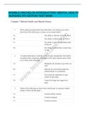 INTRODUCTORY MENTAL HEALTH  NURSING 4TH EDITION WOMBLE KINCHELOE 100&percnt; CORRECT
