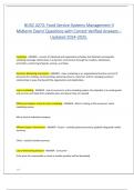 NUSC 4272&colon; Food Service Systems Management All Exam  Questions with Correct Verified Answers &ndash;  Updated 2024-2025&period; 