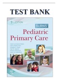 Burns Pediatric Primary Care 7th Edition Maaks Starr Brady Test Bank ISBN: 9780323581967 This is a Test Bank (Study Questions & Complete Answers) to help you study for your Tests. Test banks can give you the tools you need to help you study better.