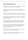 Wise Certification Test Question and answers rated A&plus; 2024&sol;2025 