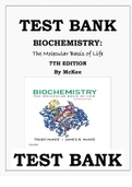 Trudy McKee and James McKee, Biochemistry: The Molecular Basis of Life 7th Edition Test Bank ISBN- 978-0190847609 This is a test bank that covers questions and provides solutions to all chapters of the book to ease learning and preparation of tests. The M