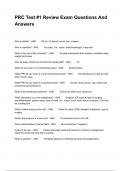 PRC Test &num;1 Review Exam Questions And Answers