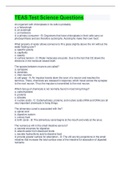 TEAS Test Science Questions And Answers&sol;&lpar; Complete Solution&rpar;&period;