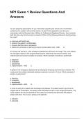 NP1 Exam 1 Review Questions And Answers