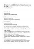 Chapter 1 and 2 Statistics Exam Questions And Answers