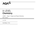 A-LEVEL Chemistry. 74052 - Paper 2 Organic and Physical Chemistry Mark scheme. June Version Stage 1.0 Final