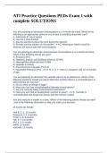 ATI Practice Questions PEDs Exam 1 with complete SOLUTIONS&period;