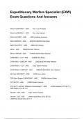 Expeditionary Warfare Specialist &lpar;EXW&rpar; Exam Questions And Answers