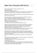 State Test- Champions RE School QUESTIONS AND ANSWERS RATED A&plus; 2024&sol;2025