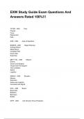 EXW Study Guide Exam Questions And Answers Rated 100&percnt;&excl;&excl;&excl;