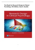 Test Bank for Research Design in Clinical Psychology, 5th Edition