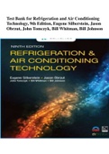 Test Bank for Refrigeration and Air Conditioning Technology, 9th Edition