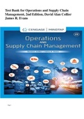 Test Bank for Operations and Supply Chain Management, 2nd Edition