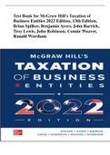 Test Bank for McGraw Hill’s Taxation of Business Entities 2022 Edition, 13th Edition