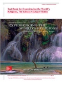 Test Bank for Experiencing the World’s Religions, 7th Edition