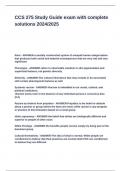 CCS 275 Study Guide exam with complete solutions 2024&lowbar;2025&period;