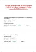 CMN568&sol; CMN 568 &lpar;Latest 2024&sol; 2025&rpar; Intro to Family NP Unit 1 Exam Questions and Verified Answers&vert; 100&percnt; Correct&vert; Grade A