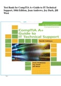 Test Bank for CompTIA A+ Guide to IT Technical Support, 10th Edition