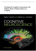 Test Bank for Cognitive Neuroscience, 4th Edition