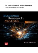 Test Bank for Business Research Methods, 14th Edition