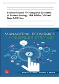 Solution Manual for Managerial Economics & Business Strategy, 10th Edition