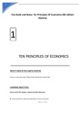 Test Bank and Notes  for Principles Of Economics 8th Edition Mankiw