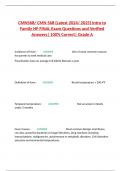 CMN568&sol; CMN 568 &lpar;Latest 2024&sol; 2025&rpar; Intro to Family NP FINAL Exam Questions and Verified Answers&vert; 100&percnt; Correct&vert; Grade A