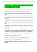 FIBER OPTICS EXAM QUESTIONS WITH CORRECT ANSWERS