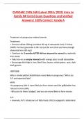 CMN568&sol; CMN 568 &lpar;Latest 2024&sol; 2025&rpar; Intro to Family NP Exam Questions and Verified Answers&vert; 100&percnt; Correct&vert; Grade A