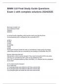 BIMM 110 Final Study Guide Questions Exam  with complete solutions 2024&lowbar;2025&period;