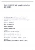 Math 114 EXAM with complete solutions 2024&lowbar;202