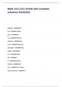 Math 114 LCCC EXAM with complete solutions 2024&lowbar;2025&period;